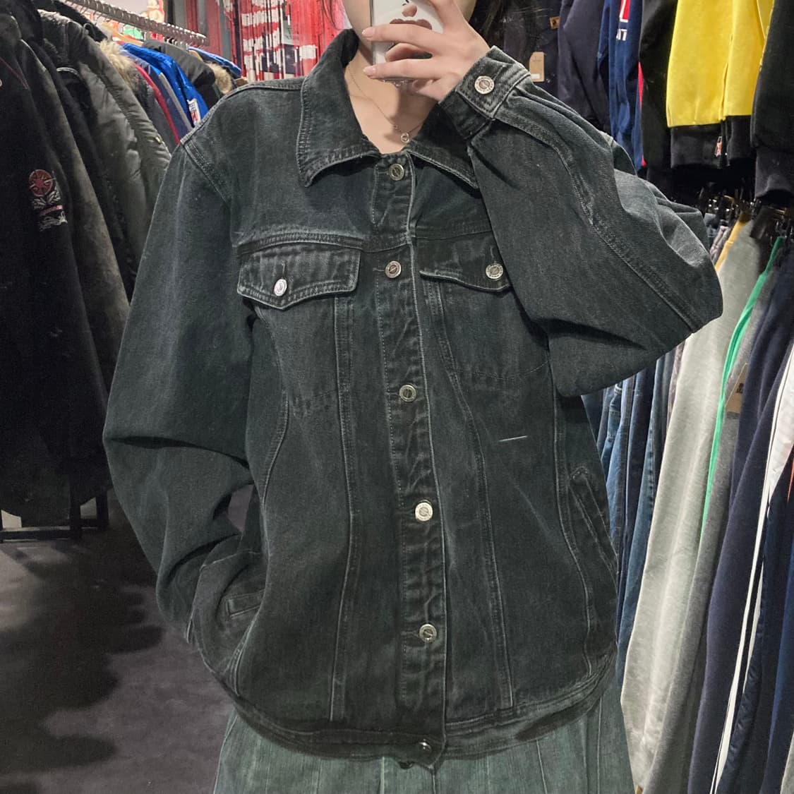 [IM] vtg 흑청 데님 자켓 상품이미지1