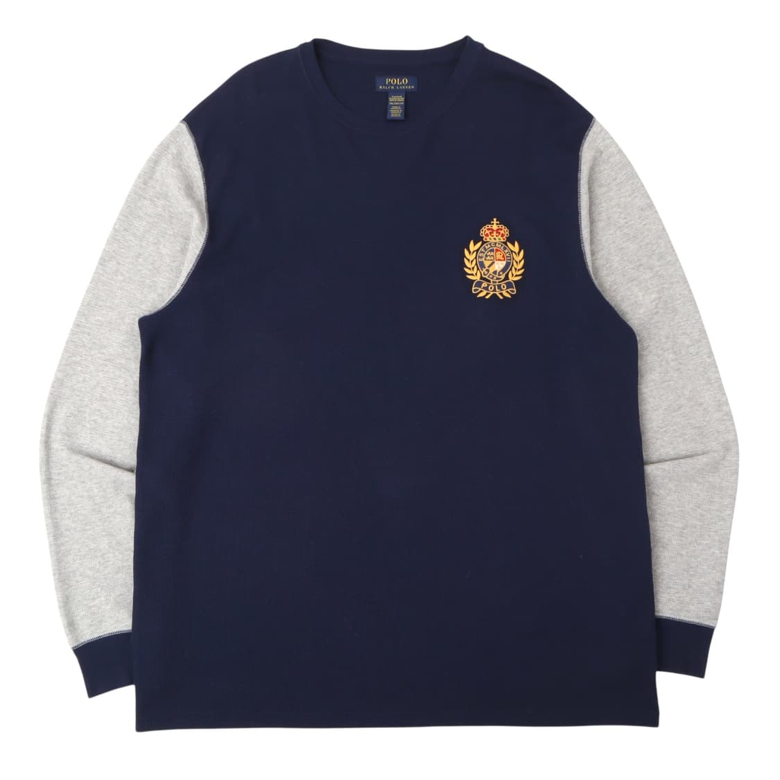 폴로 랄프로렌 네이비 크레스트 래글런 와플 롱슬리브 상품이미지1
