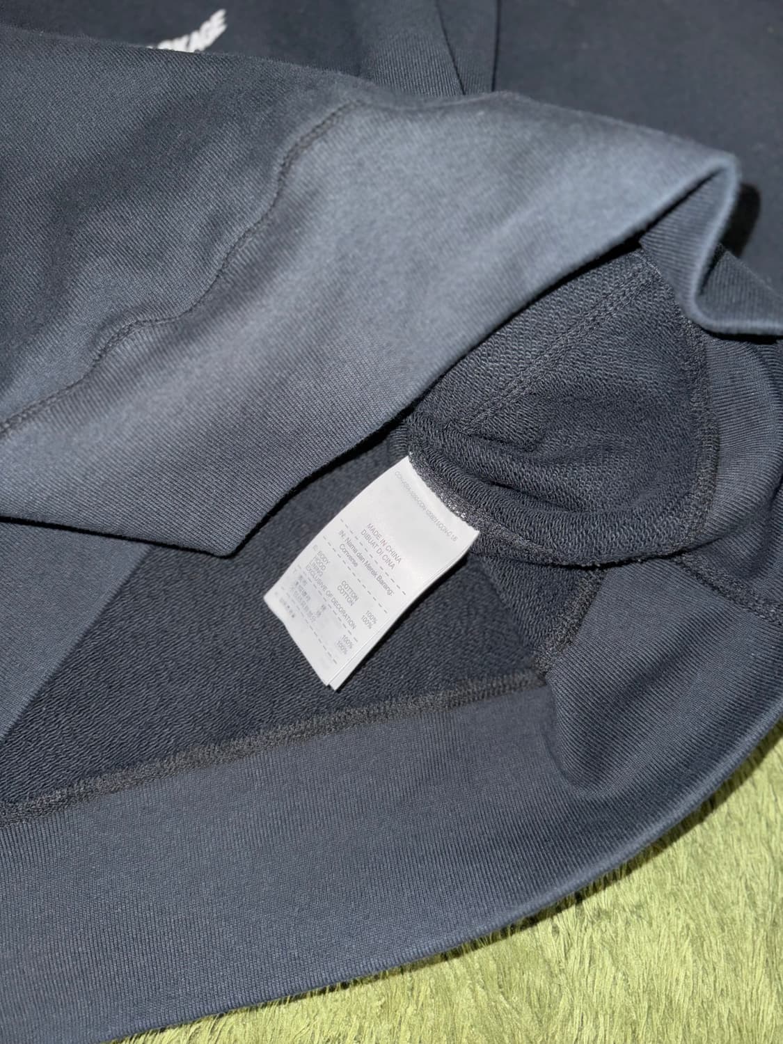 [XL] 컨버스 X 프라그먼트 디자인 콜라보 컷오프 후디 네이비 상품이미지5