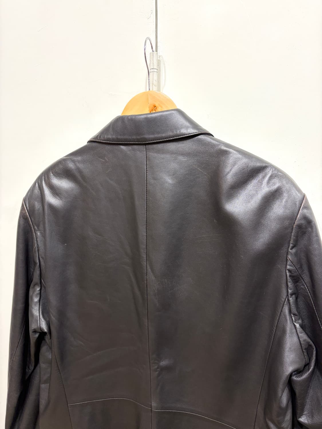 90's 입생로랑 램스킨 레더 블레이저 자켓 상품이미지7