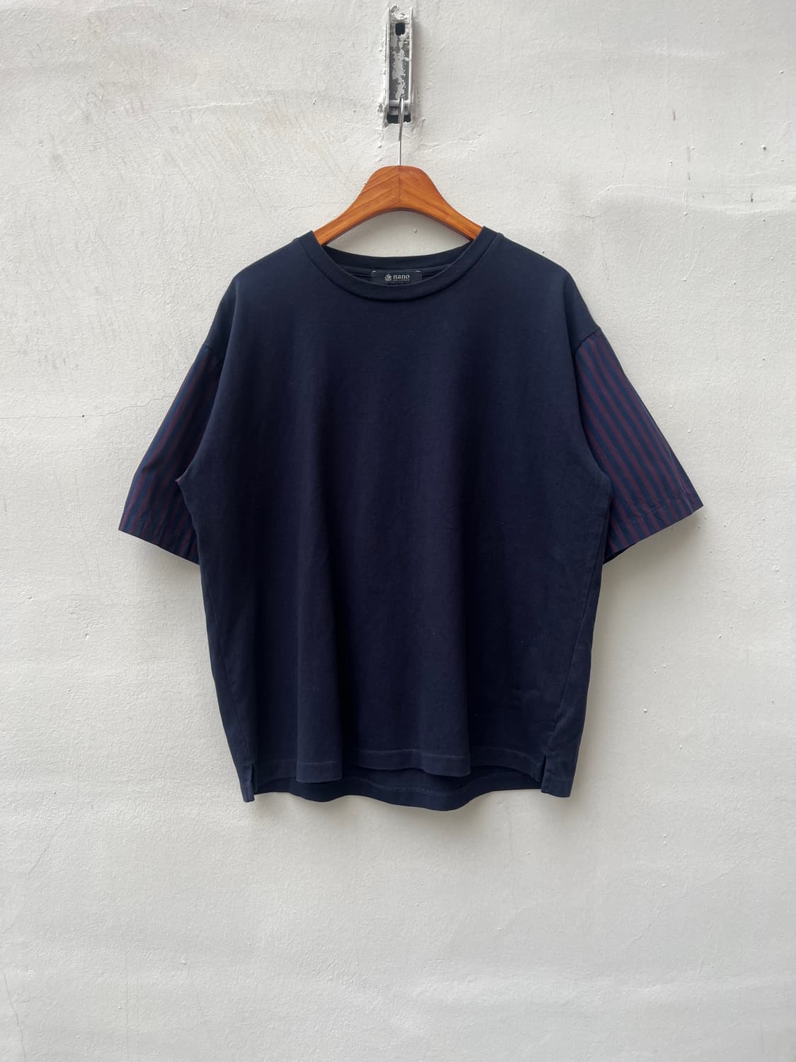 Nano Universe 스트라이프 슬리브 반팔티  상품이미지1