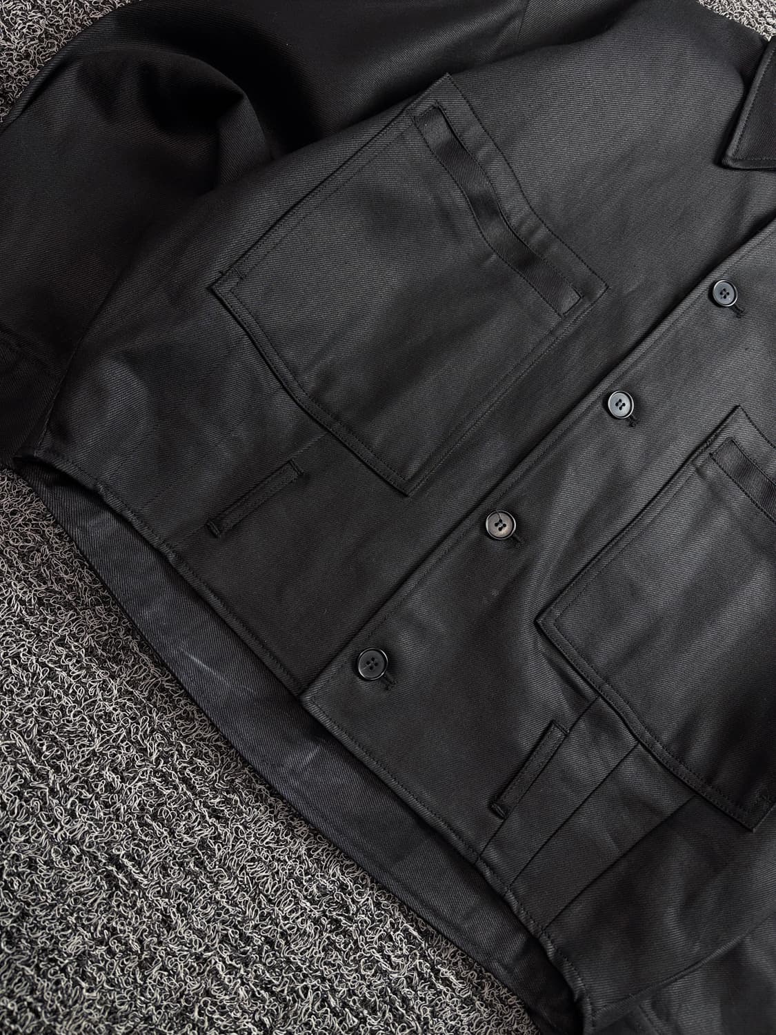 메종미네드 블랙 코팅 데님 트러커 크롭 자켓 3888 상품이미지3