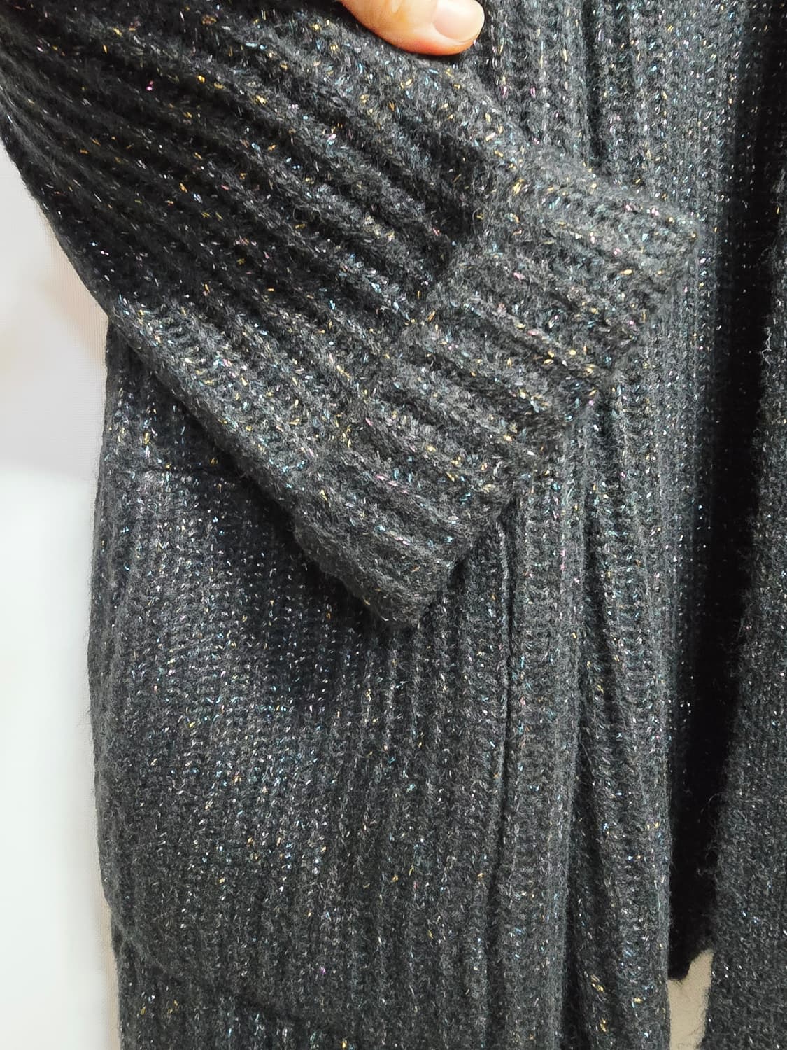 폴앤조 블랙 롱 가디건 니트88~99 상품이미지4