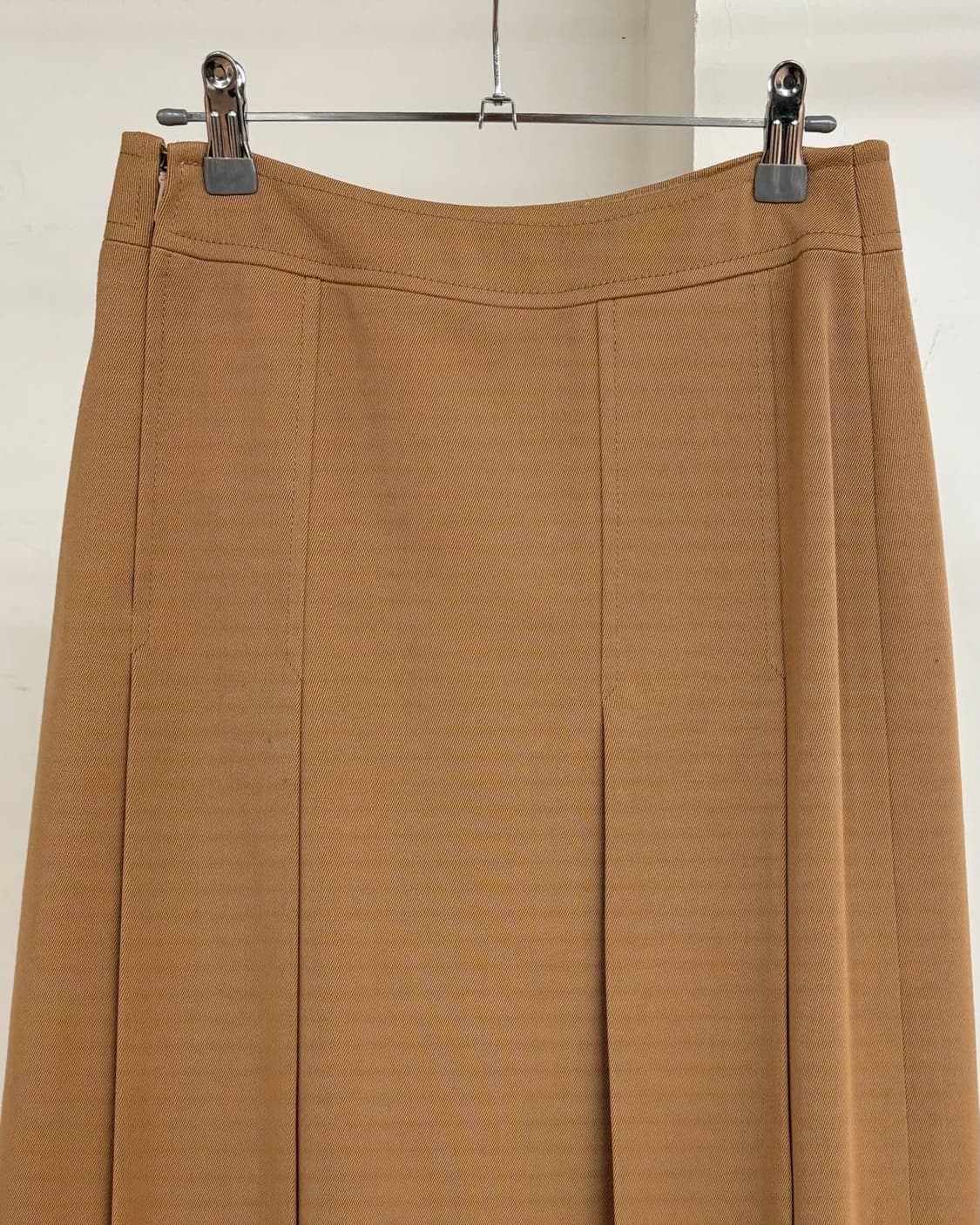 셀린느 브라운 핀턱 미디 스커트 상품이미지5