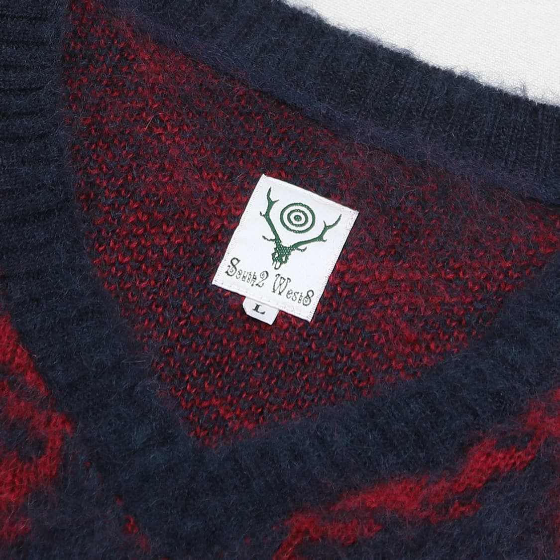 (착용컷) 남이서팔 South2 West8 모헤어 브이넥 니트 (L) 상품이미지6