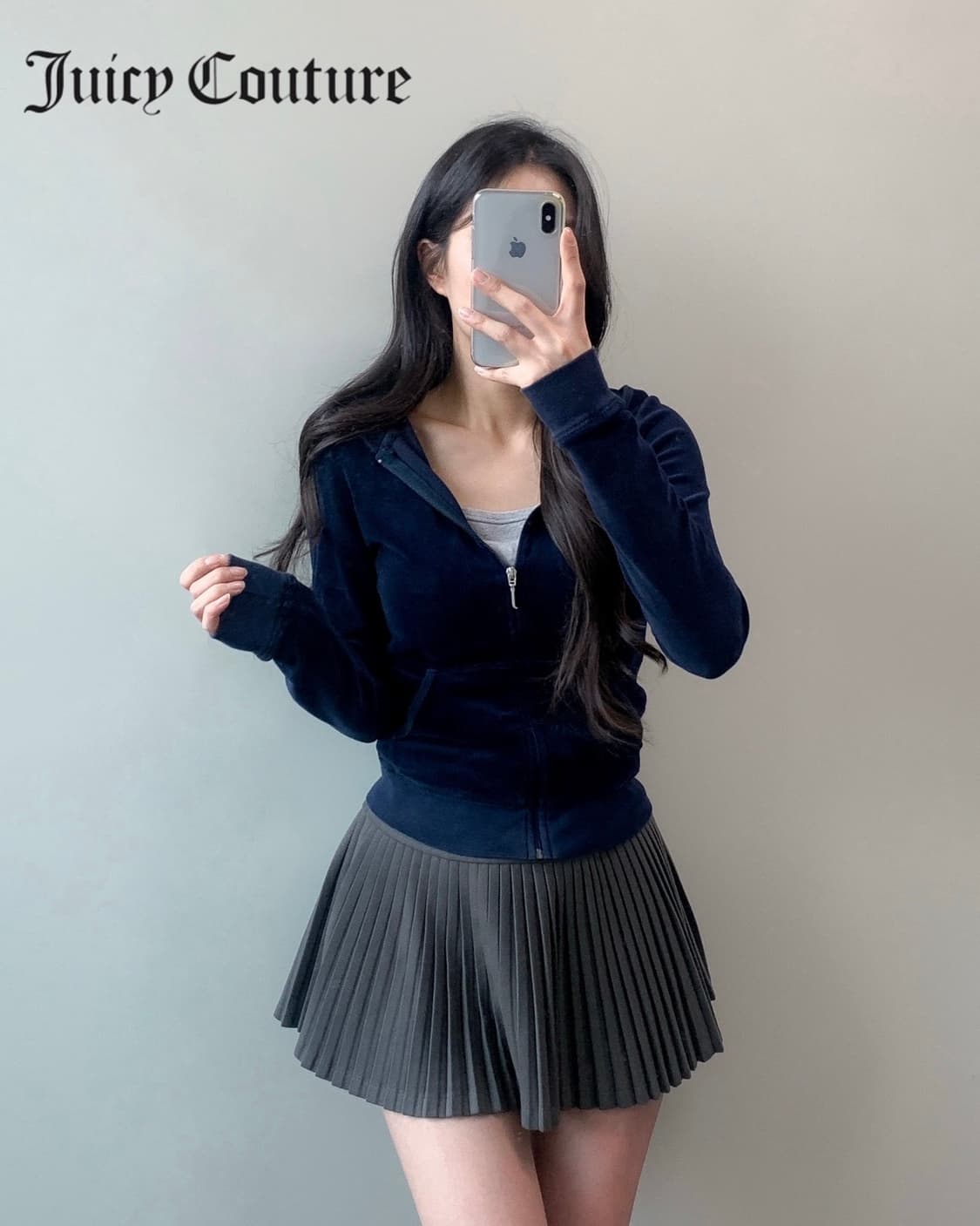 쥬시 꾸띄르 벨벳 후드집업 상품이미지2