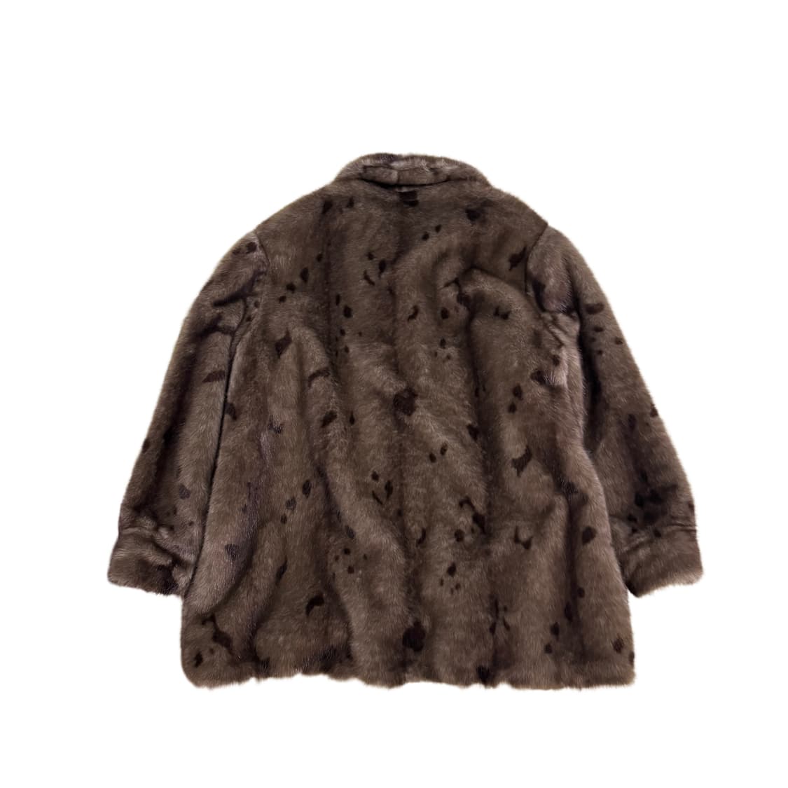 빈티지 브라운 스폿 퍼 코트 상품이미지8