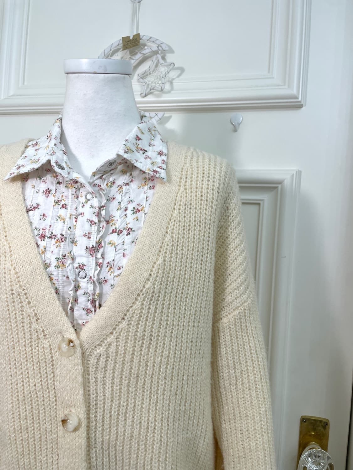 SM2 butter cream basic waffle cardigan 상품이미지7