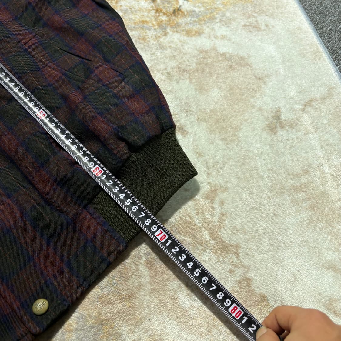 서광 라코스테 빈티지 체크 블루종봄버자켓 상품이미지10