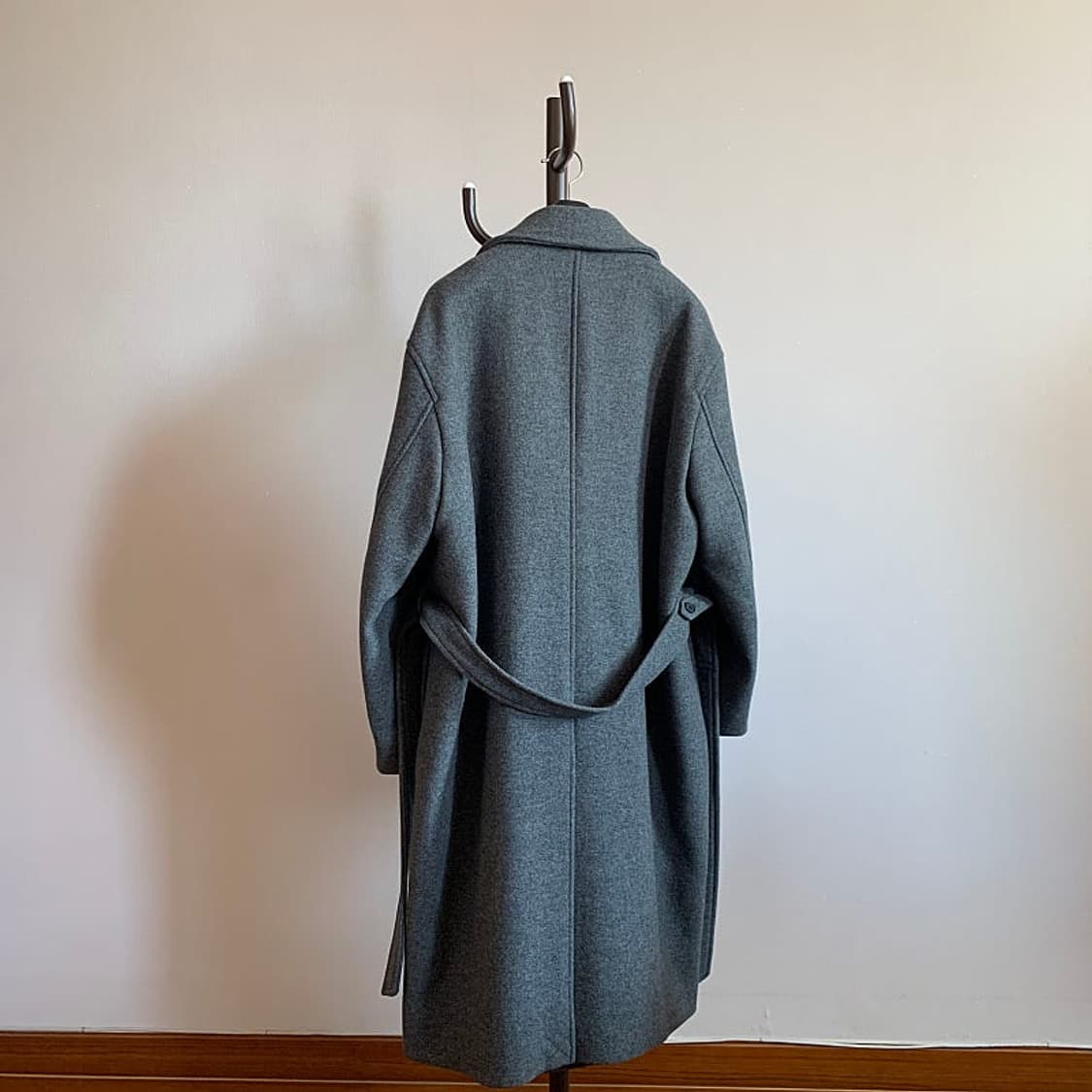 엘무드 로뎅 싱글 캐시미어 코트 (로브 겸용, 그레이) 상품이미지2
