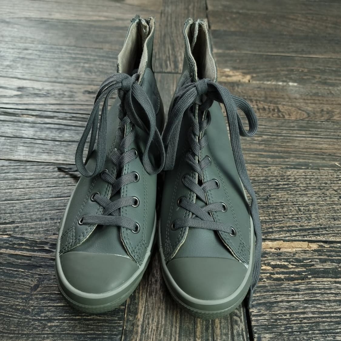 [컨버스] 레더 스터드 웨지힐 하이탑 스니커즈 카키 M19488 상품이미지2