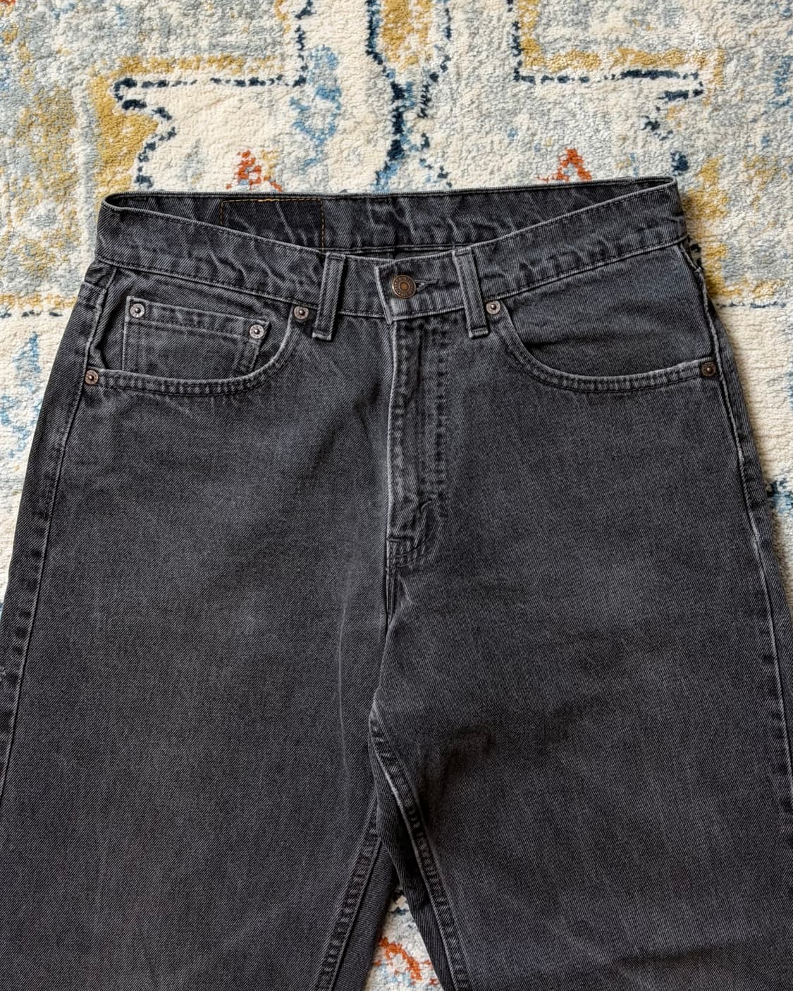 90‘s USA 리바이스 565 흑청 데님팬츠 [0-233] 상품이미지5