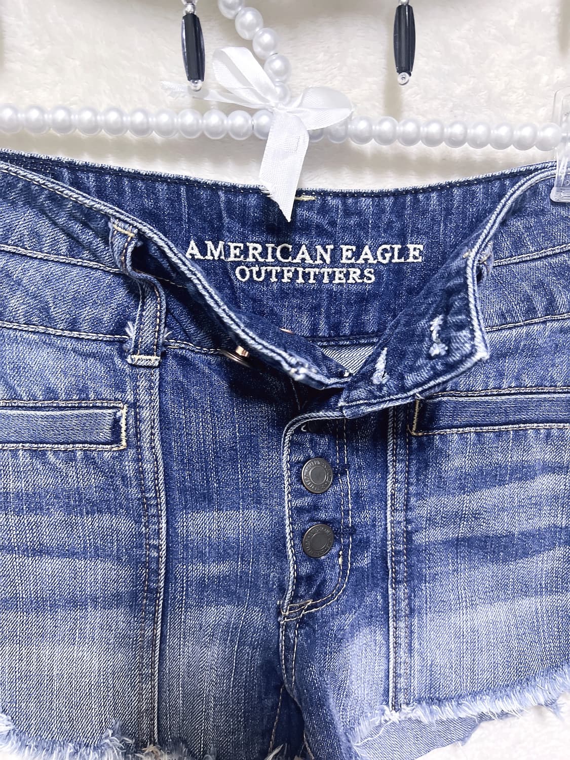 아메리칸이글 데님 하이웨스트 청반바지 핫팬츠 숏 y2k 와투케 갸루 펑크 상품이미지3