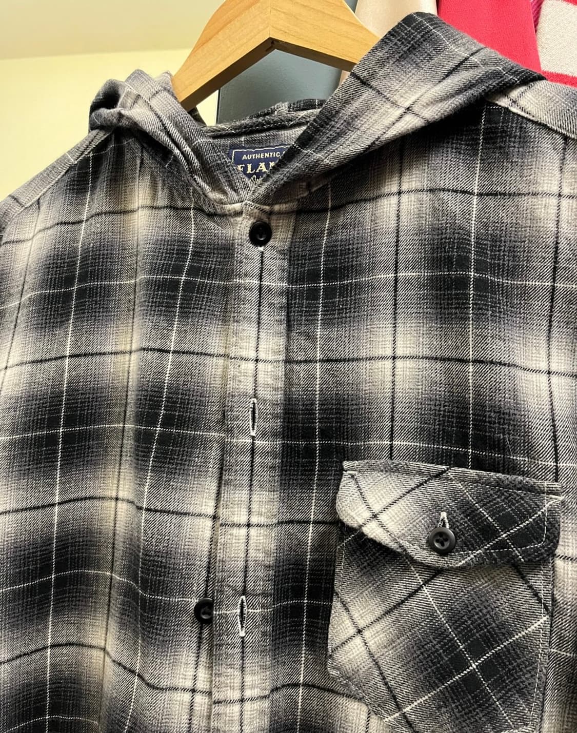 PLAID PATTERN WESTERN HOOD 상품이미지3