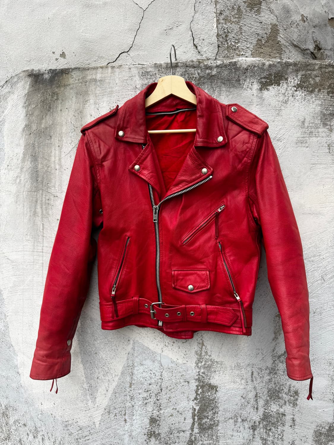 ~90‘s Double Rider Leather Jacket 상품이미지1