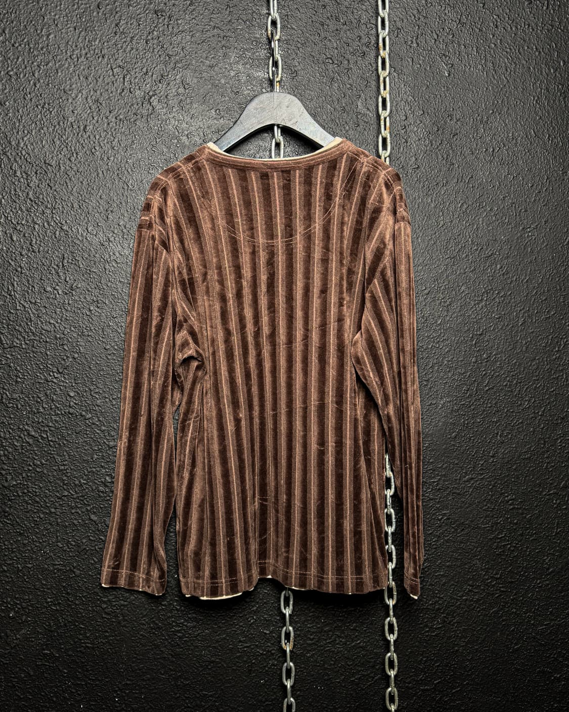 J.P. Pragma – Velour Stripe V-neck 상품이미지4