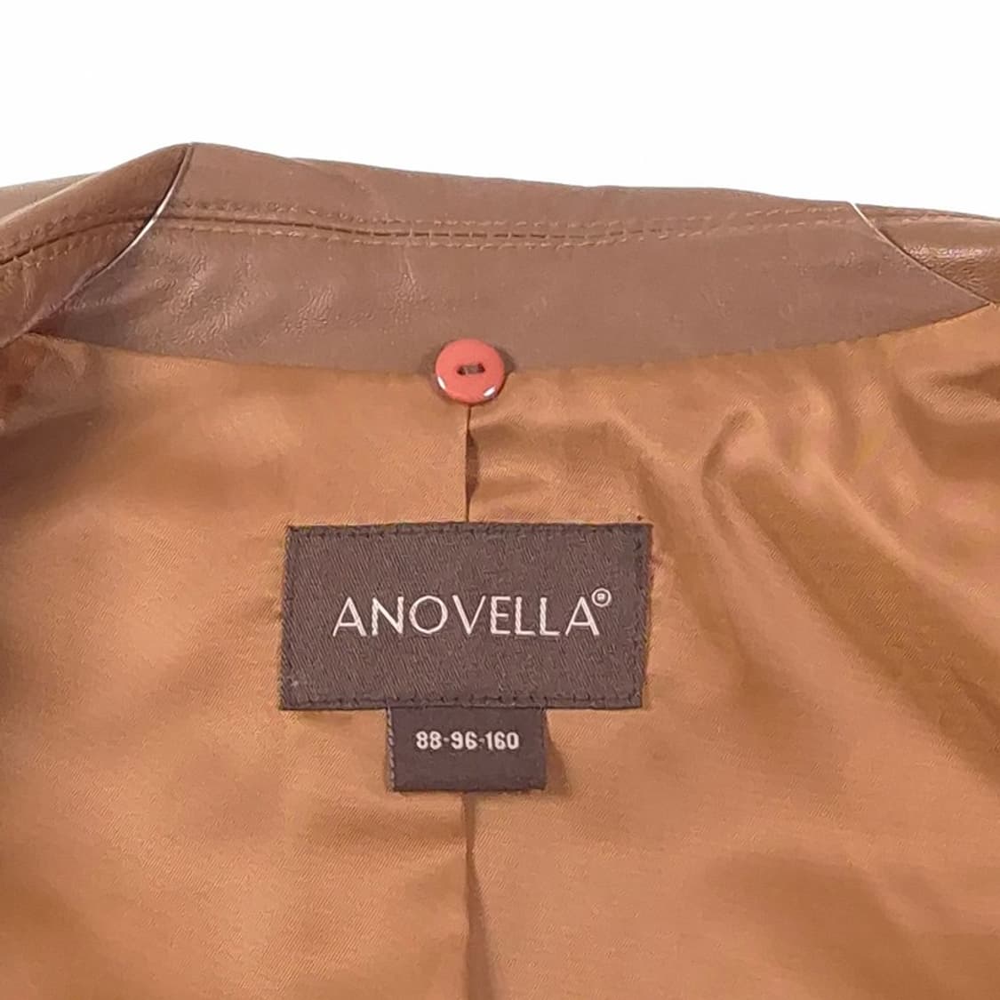 ANOVELLA 리얼 램스킨 양가죽 라이더 자켓 브라운 상품이미지6