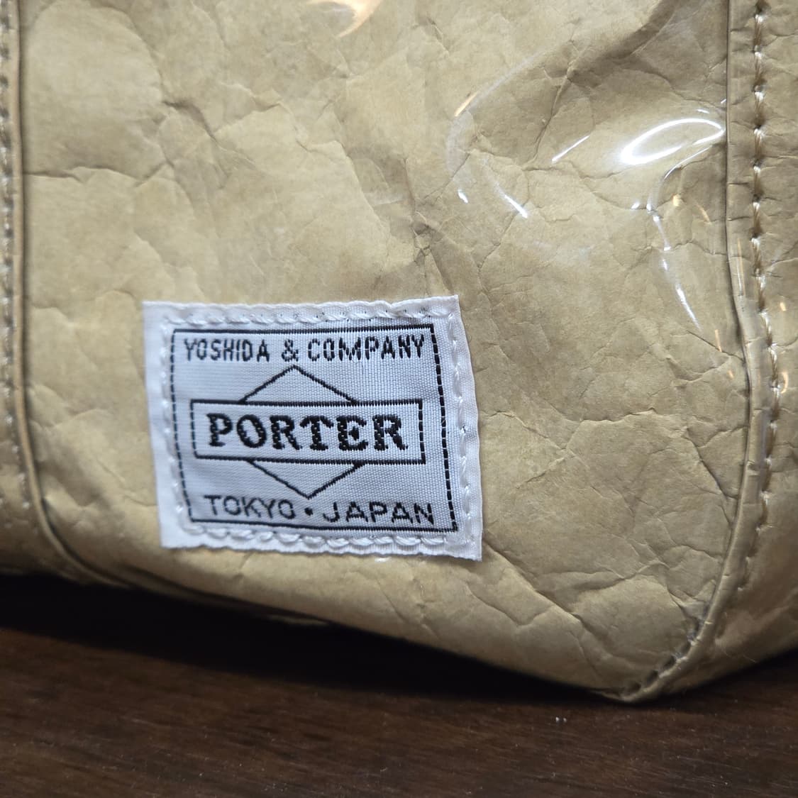 요시다 포터 PVC 페이퍼 베이지 미니 토트백 상품이미지4