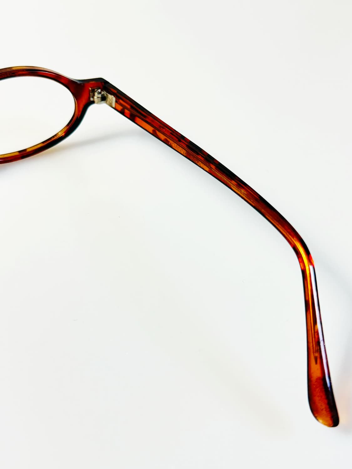 90s 토터스쉘 뿔테 오벌 프레임 빈티지 안경 상품이미지6