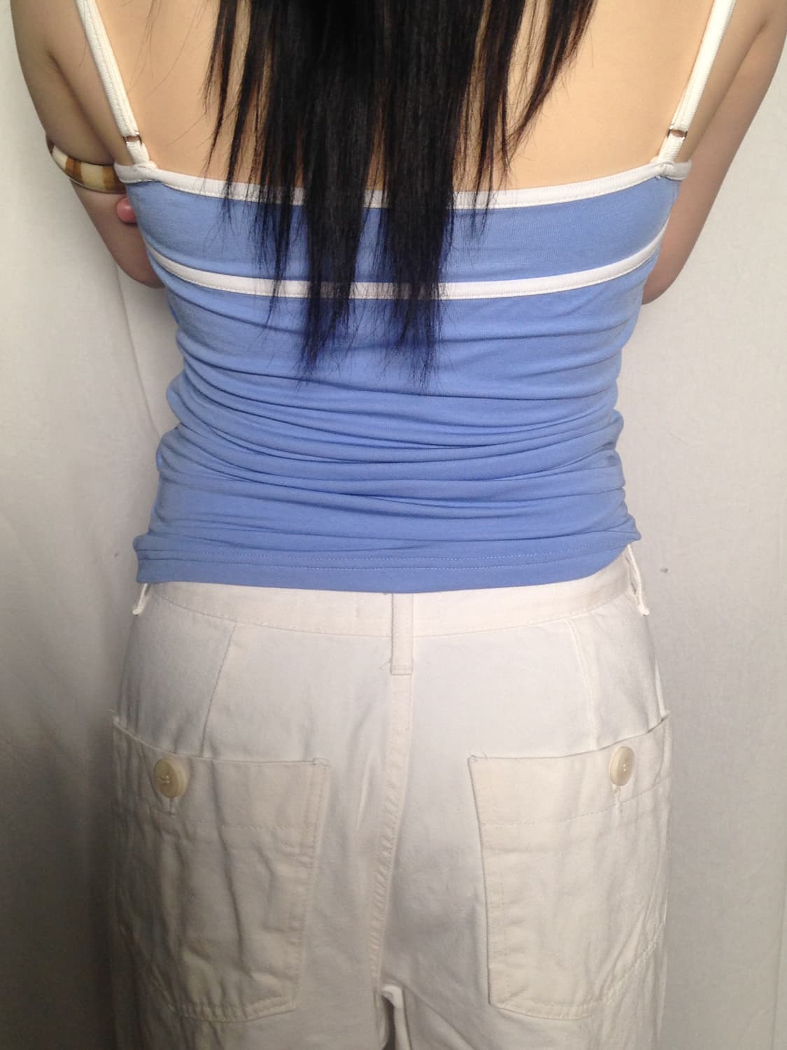 LONSLAN 리본 스트래피 슬리브리스 상품이미지4