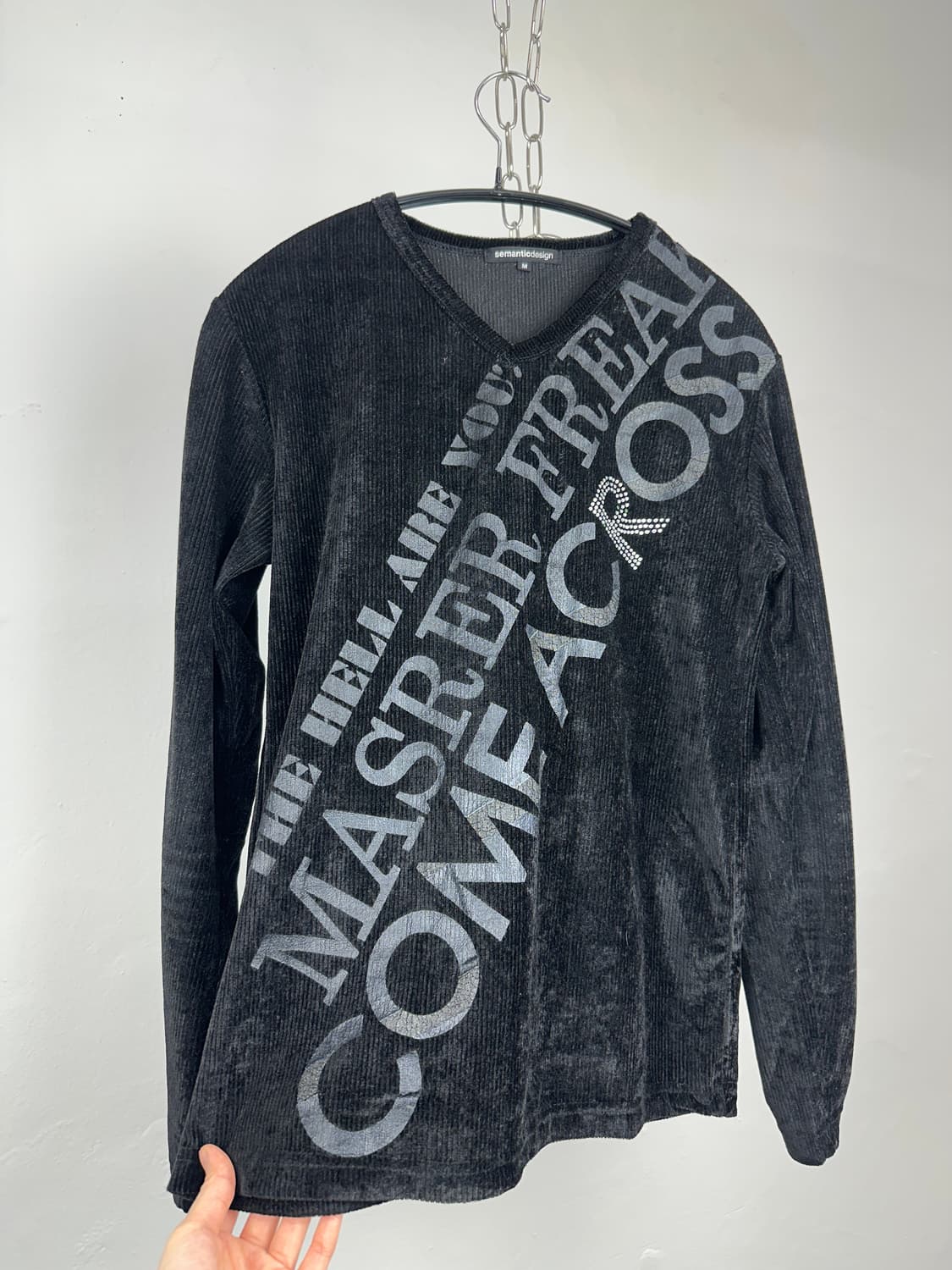 Semantic design velour v sleeve 상품이미지5