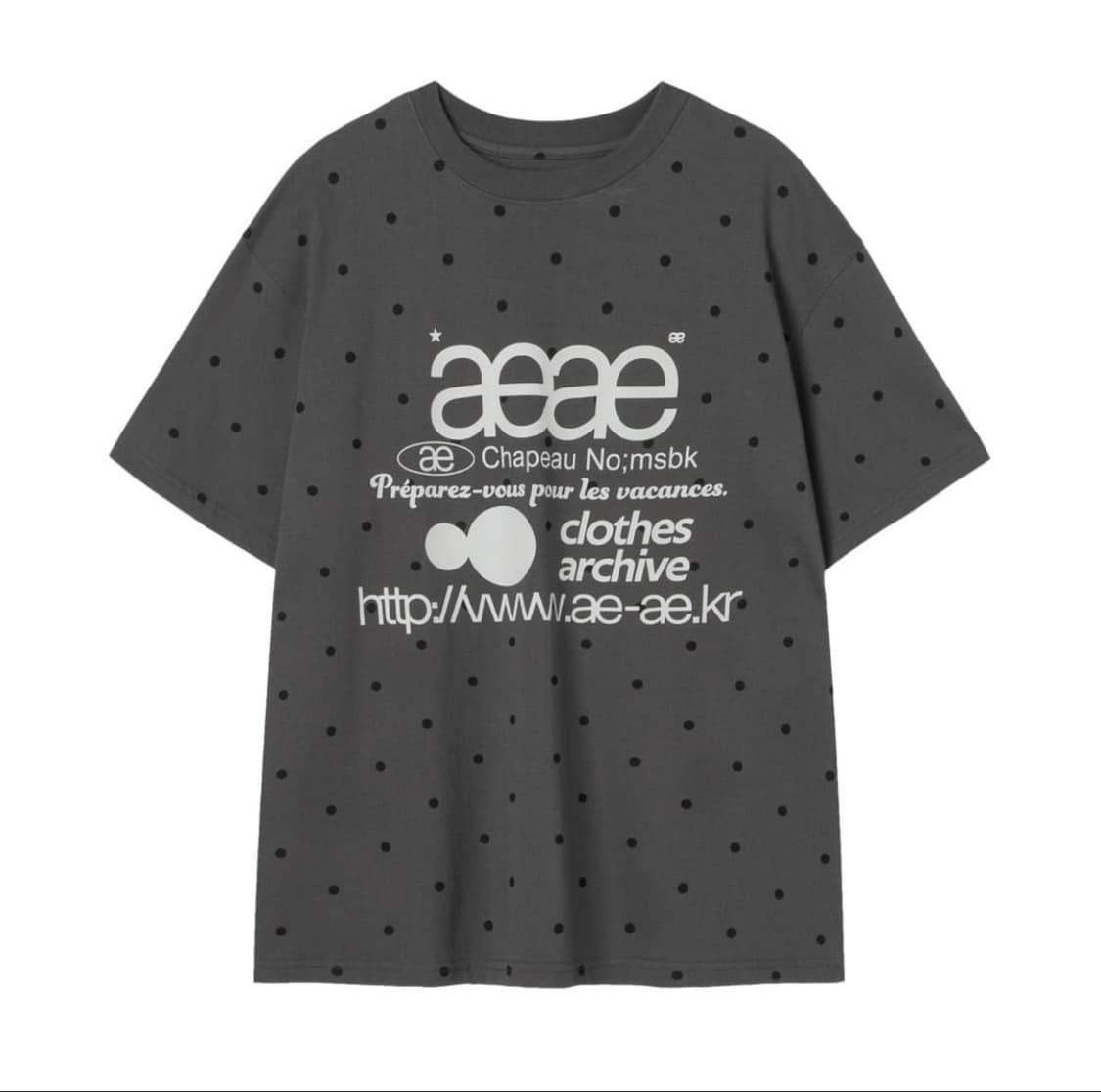 aeae 웹 로고 티셔츠 차콜  상품이미지1