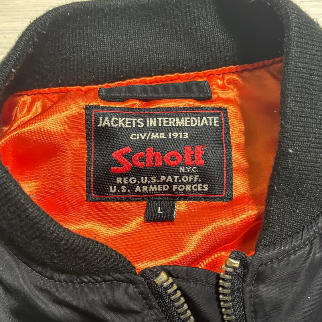 빈티지 schott ma-1 성조기 자수 항공점퍼 봄버자켓  상품이미지3