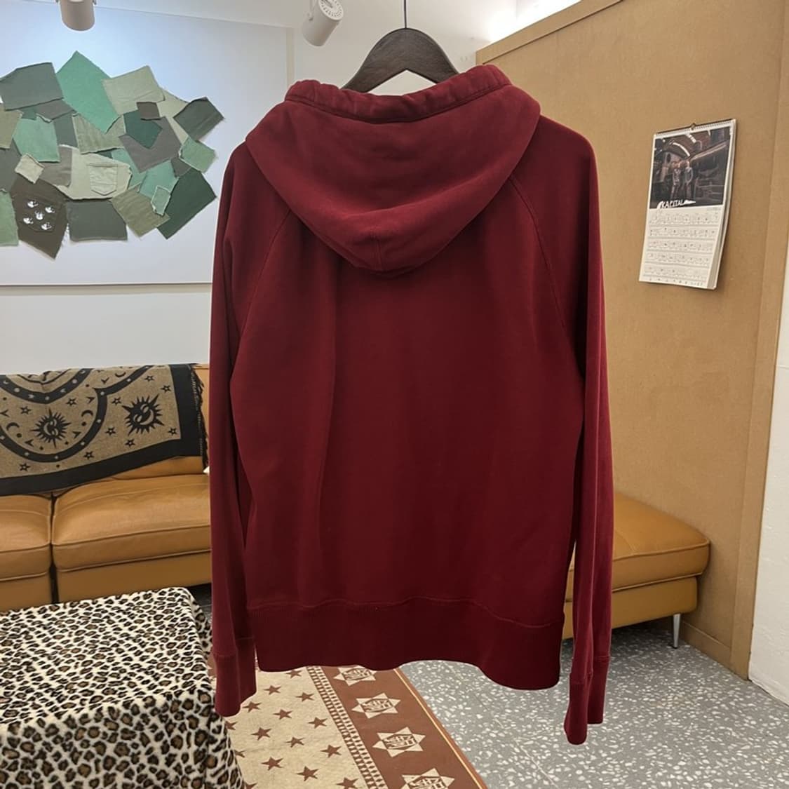 후아유 컨트리 레트로 빈티지 00's 와인 후드티 XL C09737 상품이미지4