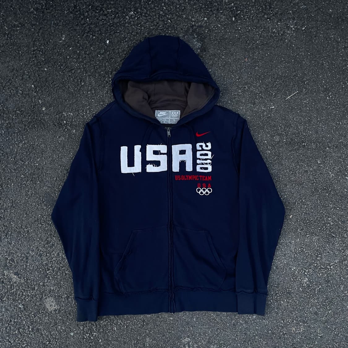 나이키 USA 올림픽 올드스쿨 후드 자수 집업 XL 상품이미지8