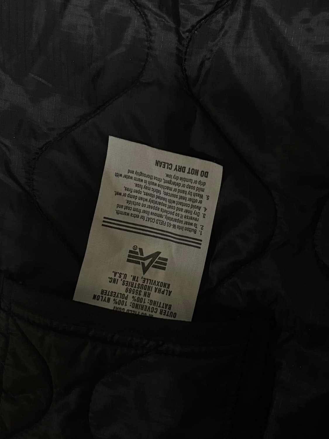 CDG × Alpha Industries Liner Jacket Blac 상품이미지4