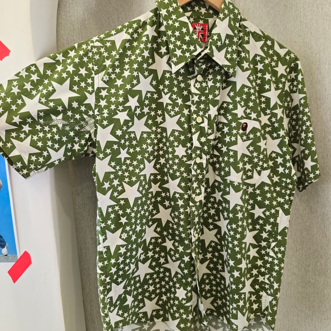 A BATHING APE 베이프 스타 프린팅 패턴 셔츠 상품이미지4