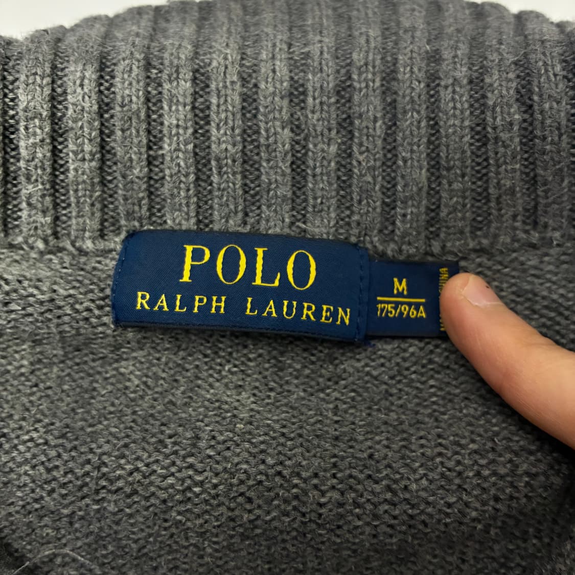 Polo  폴로 랄프로렌 자수 코튼 반집업 니트 상품이미지3