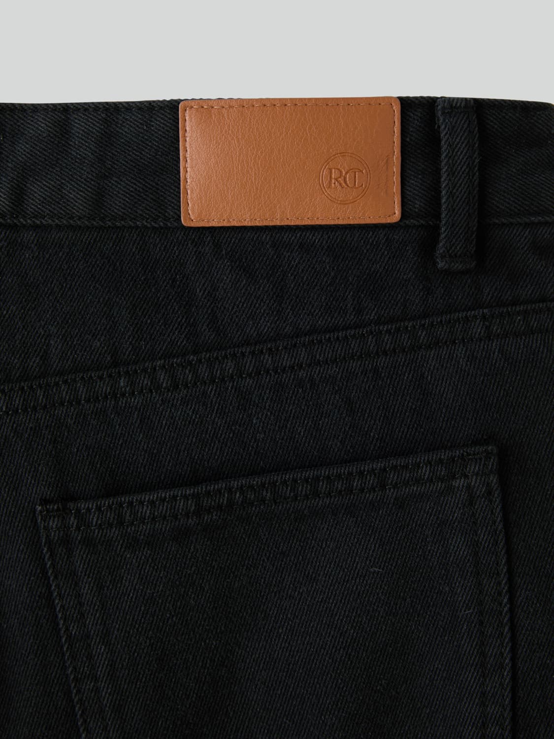렉토 25FW 루즈핏 데님 팬츠 블랙 상품이미지10