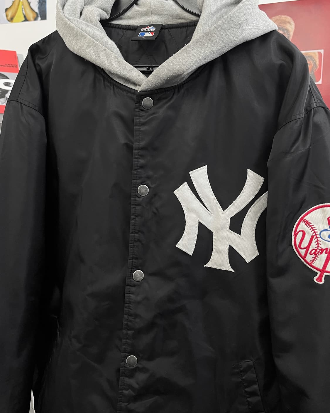 마제스틱 00s 뉴욕 양키즈 스타디움 점퍼 블랙 상품이미지6