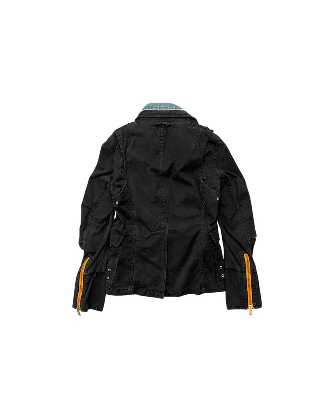 디스퀘어드2 05SS 데님 레이어드 밀리터리 자켓 블랙 상품이미지5