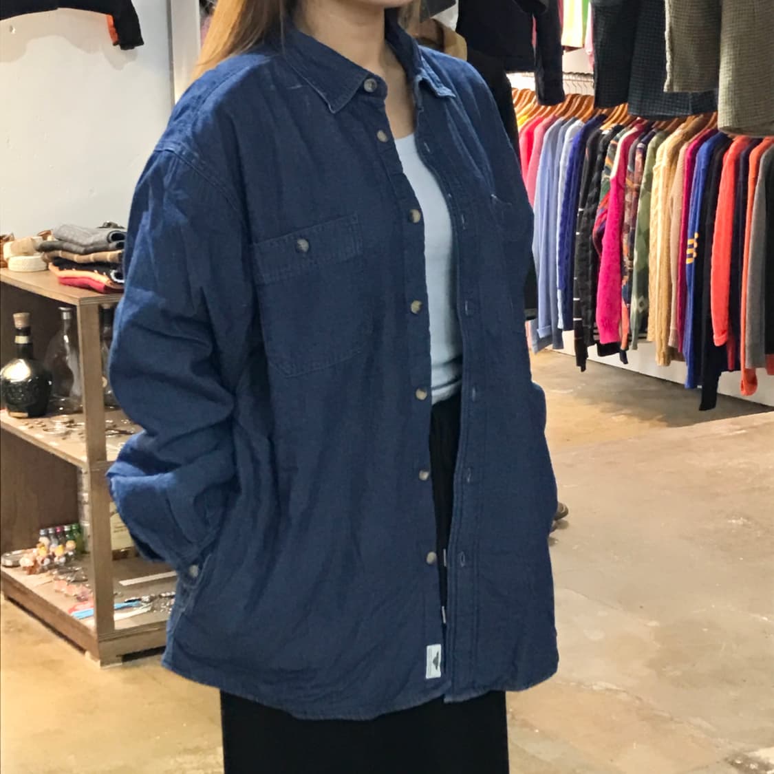 랭글러 진청 데님 양털 셰르파 자켓 남성 110 115 빅사이즈  상품이미지6