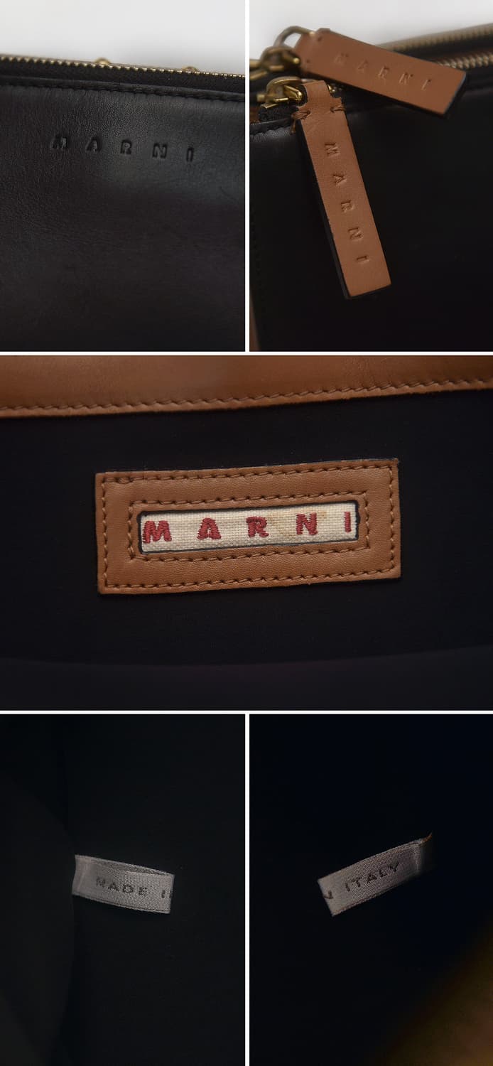 마르니 (MARNI) 투톤레더 버튼락 더블지퍼 트윈 클러치백 상품이미지10