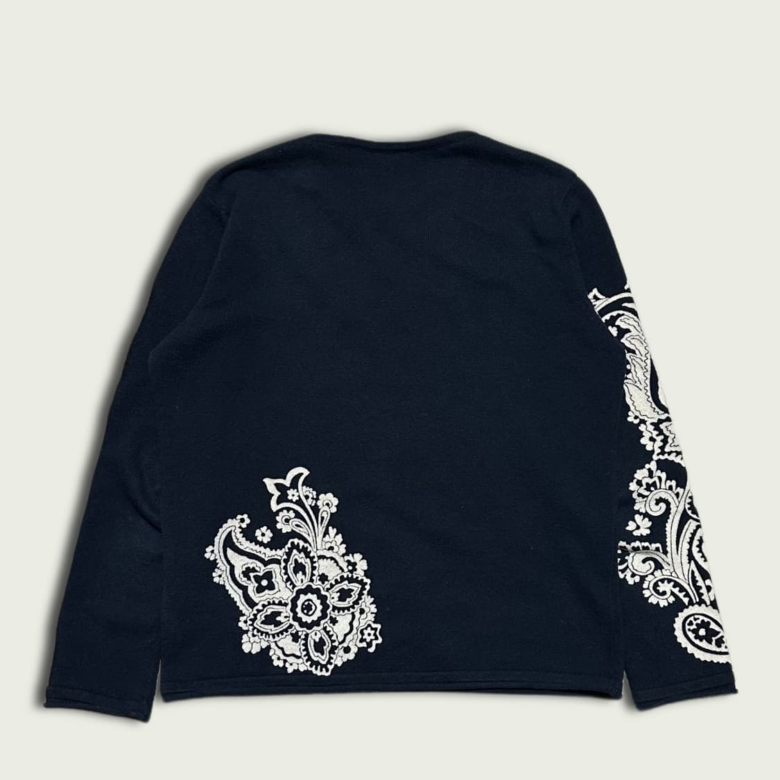 90s 겐조 옴므 페이즐리 니트 슬리브 상품이미지4