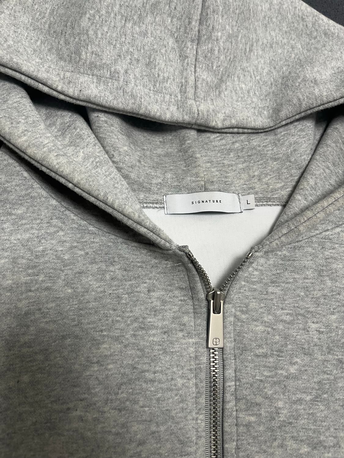 [L] 시그니처 투웨이 크롭 후드 집업 그레이 상품이미지2
