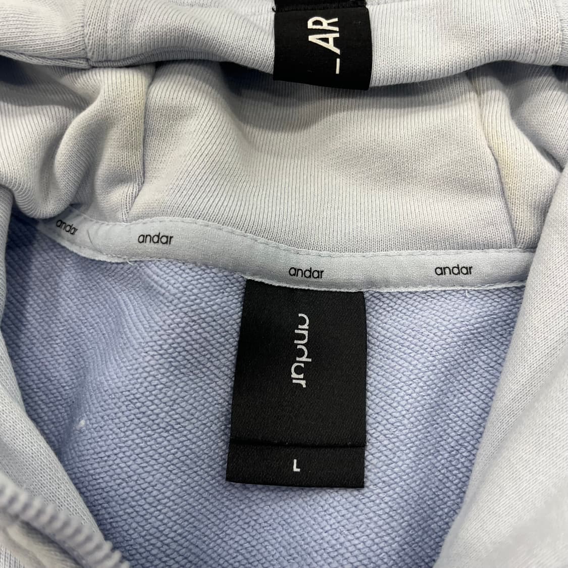 L 안다르 하늘색 후드집업 상품이미지5