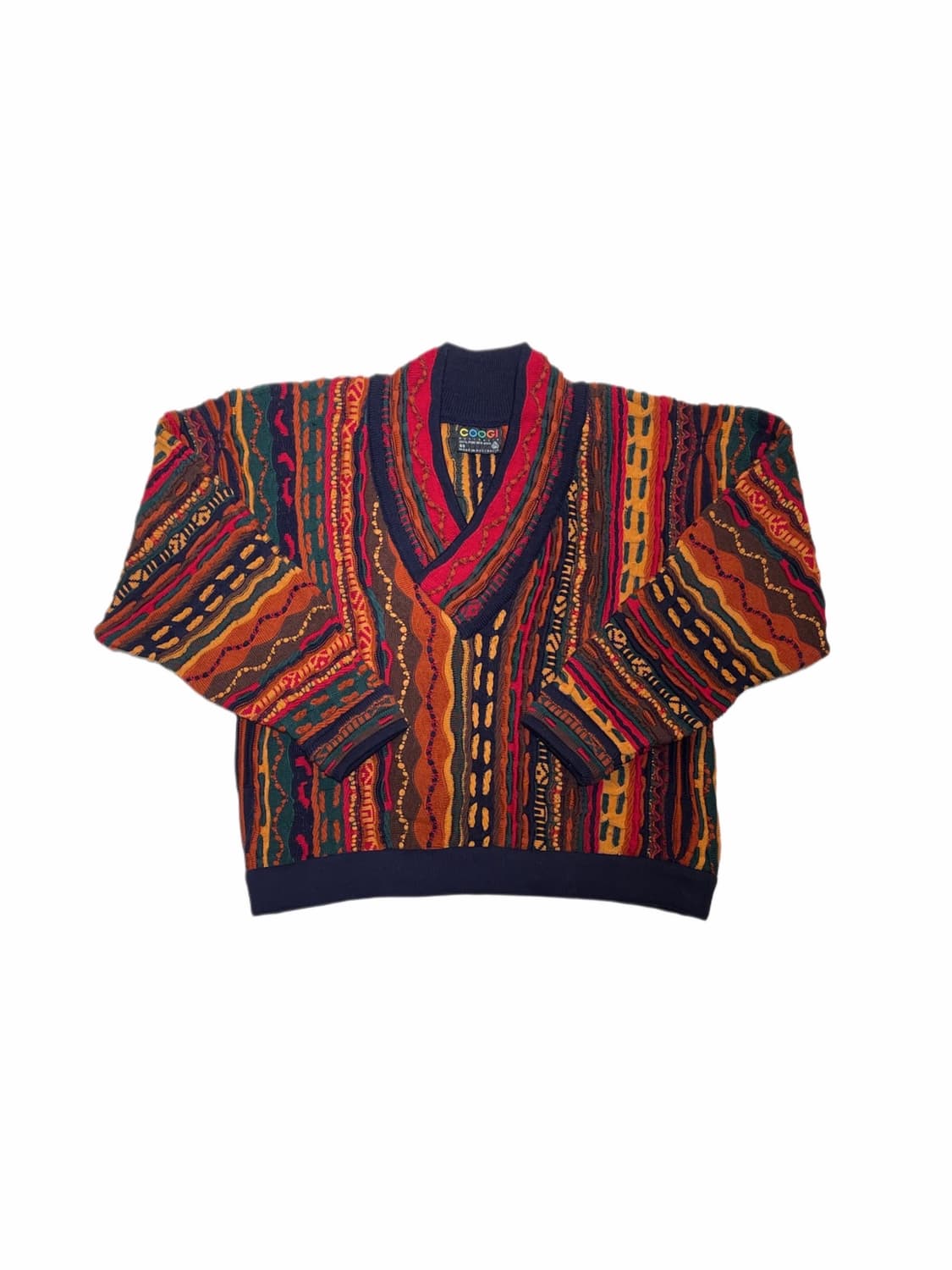 쿠지 브이넥 케이블 니트 상품이미지1