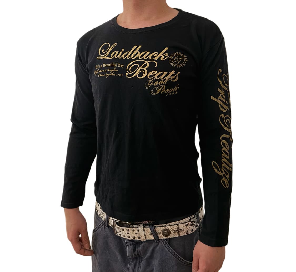 갸루 펑크 y2k 빈티지 레터링 티셔츠 상품이미지3