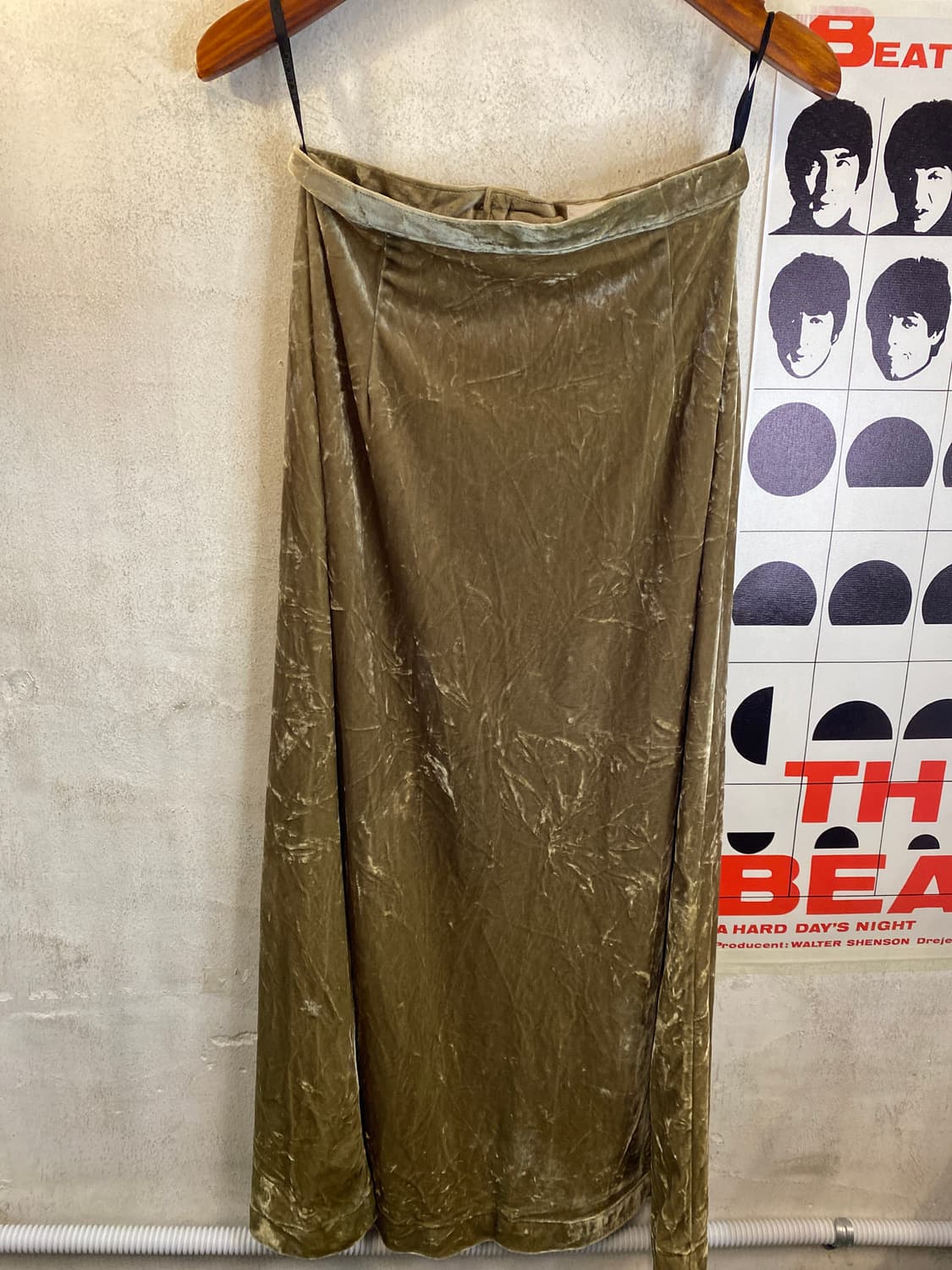 Japan vintage 벨벳 롱스커트 24inch 상품이미지1