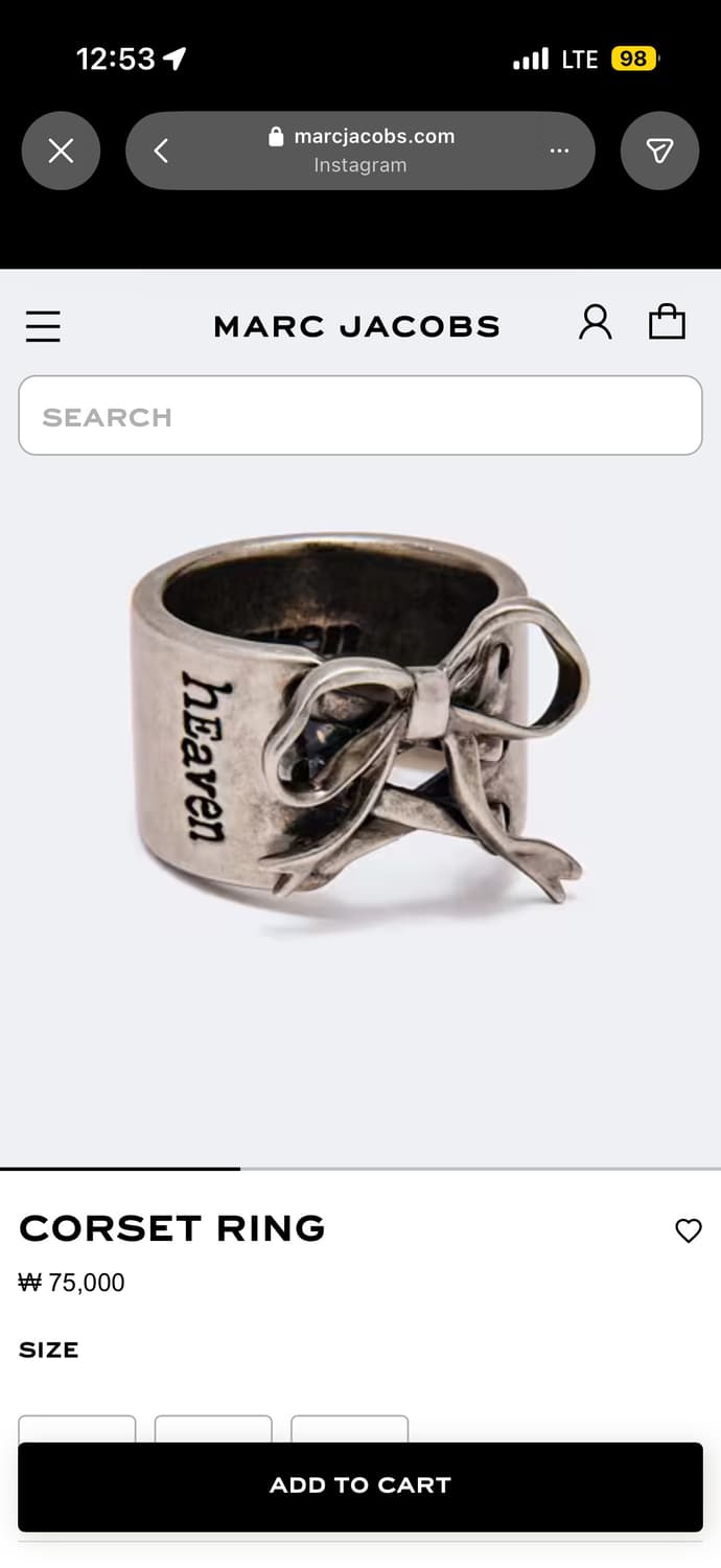 헤븐바이마크제이콥스 코르셋 링 상품이미지1