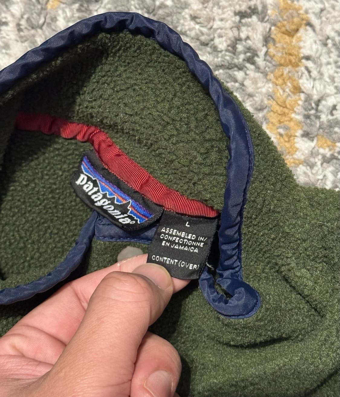 90s 파타고니아 신칠라 스냅-T 올리브/네이비 자메이카 상품이미지3