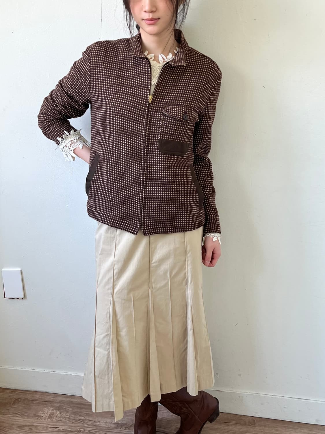 90‘s SIMPLE LIFE 도트 바라쿠나자켓 상품이미지5