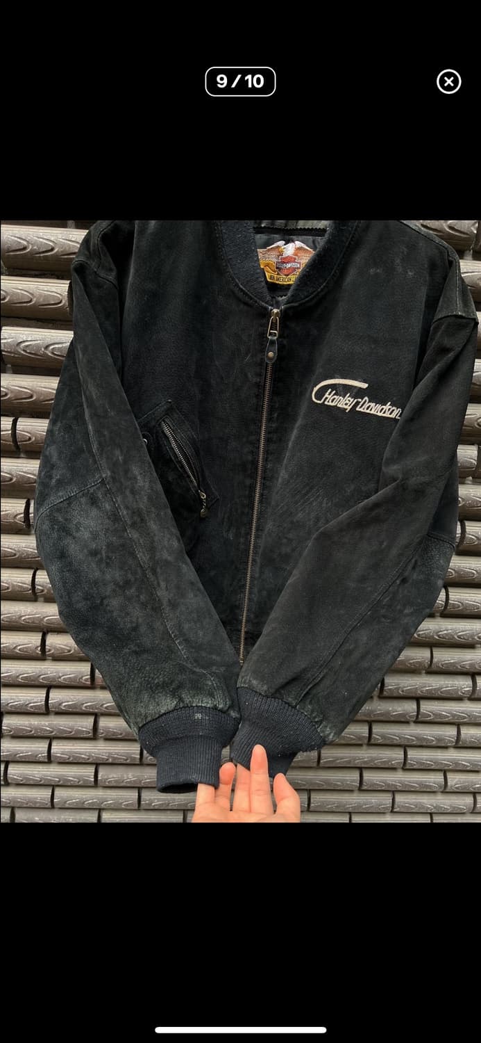90s 할리데이비슨 스웨이드 가죽 라이더자켓  상품이미지9