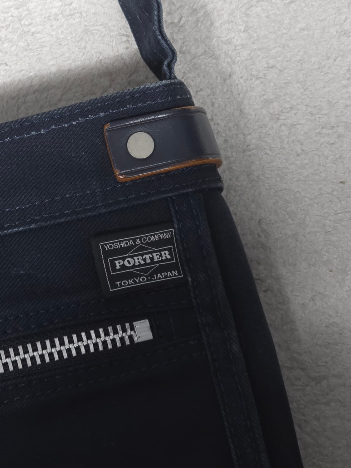 요시다포터 YOSHIDA 코튼 네이비 크로스백 상품이미지2