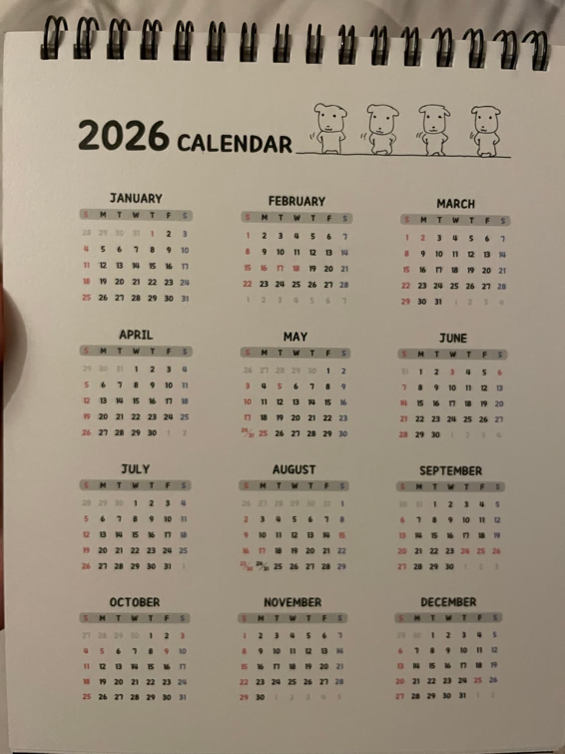 [새상품] 2026 가나디 캘린더 상품이미지4