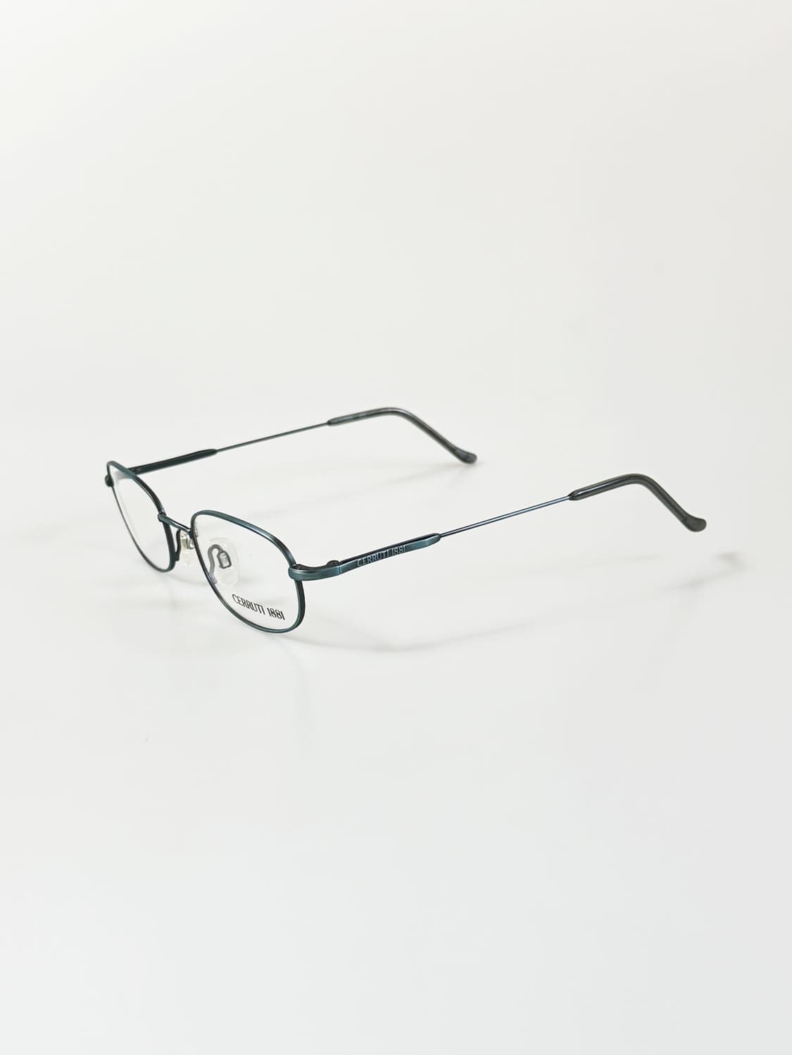 CERRUTI 1881 슬림 블루 스퀘어 메탈 빈티지 안경 상품이미지3